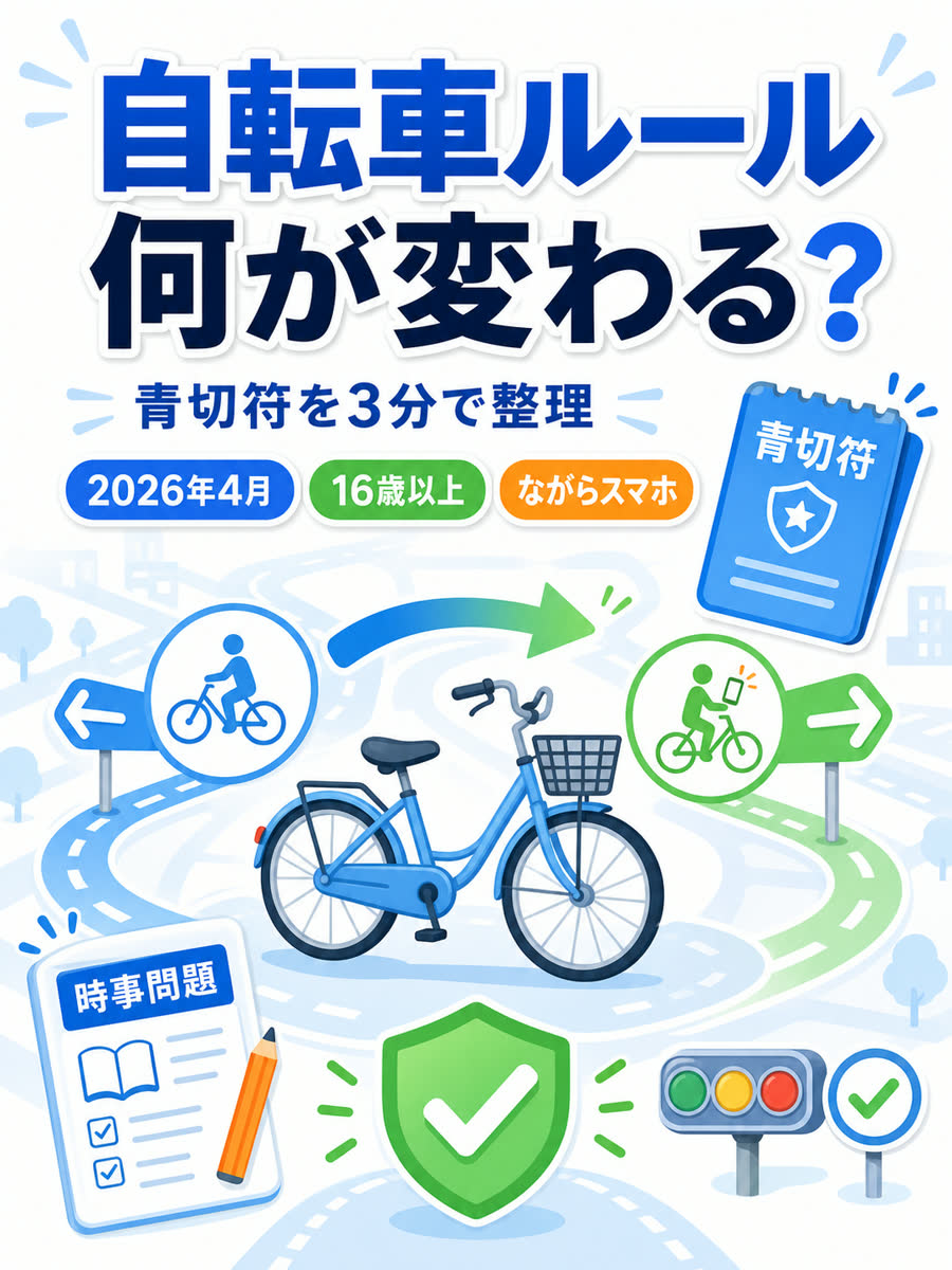 自転車ルール何が変わる？青切符を3分で整理